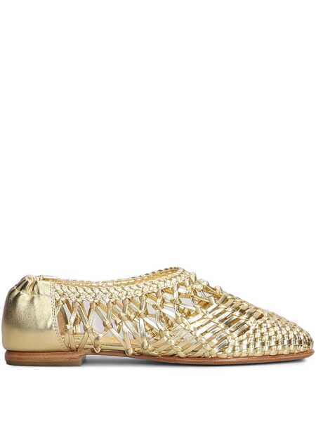 Balerini SIMKHAI Simkhai Eden Ballet Flats GOLD Femei (BM 17634810) 1