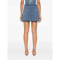 Imbracaminte Self-Portrait Dama - Fuste casual Self-Portrait Textured denim skirt Blue Femei (BM 17639121) - B-mall.ro