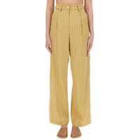 Pantaloni Striped Satin Tailored Pants Femei