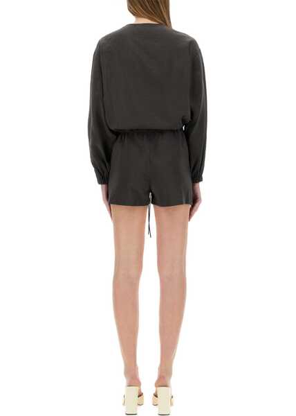 Salopete ALYSI Short Silk Canvas Jumpsuit GREY Femei (BM 17639263) 3