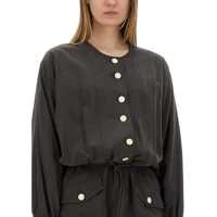 Imbracaminte Dama pagina 251 - Salopete ALYSI Short Silk Canvas Jumpsuit GREY Femei (BM 17639263) - B-mall.ro