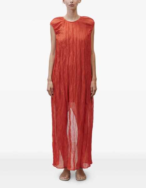 Rochii casual ALYSI Metallic Gauze Longuette Dress RED Femei (BM 17639272) 2