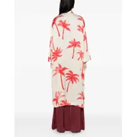 Jachete Dama - Jachete Kaos Satin kimono with print Beige Femei (BM 17639344) - B-mall.ro