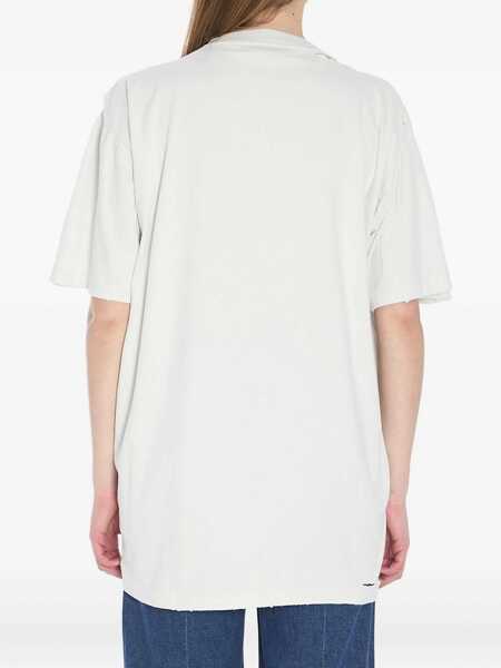 Tricouri Balenciaga Distressed Cotton Shirt WHITE Femei (BM 17639353) 3