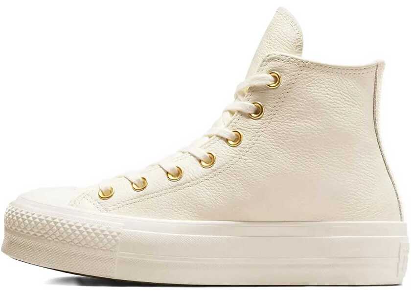 Sneakers Converse All Star Chuck Taylor Textured Leather Lift High-Top Sneaker White Femei (BM 17639413) 5