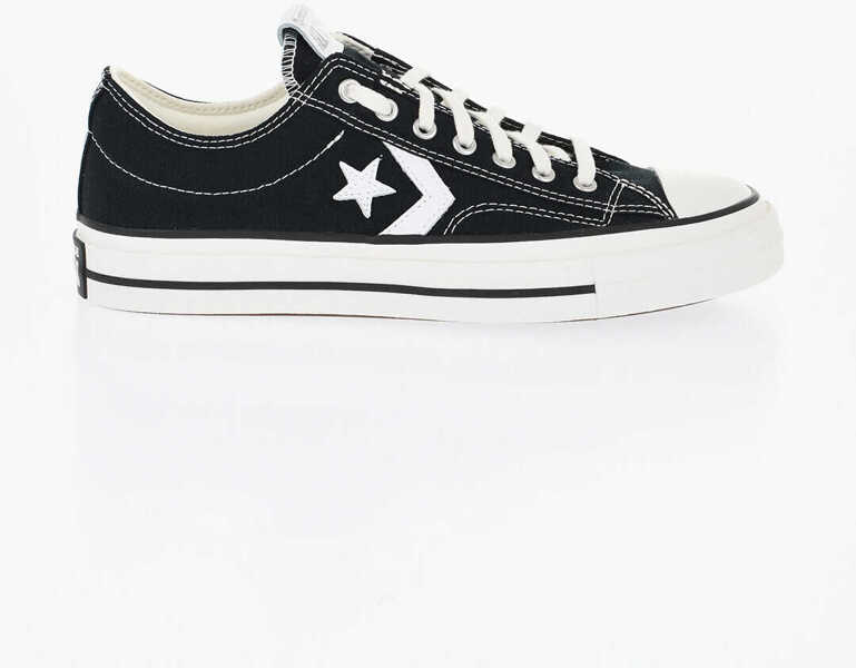 Sneakers Converse All Star Canvas Star Player 76 Low Top Sneakers With Contras Black & White Barbati (BM 17639452) 3