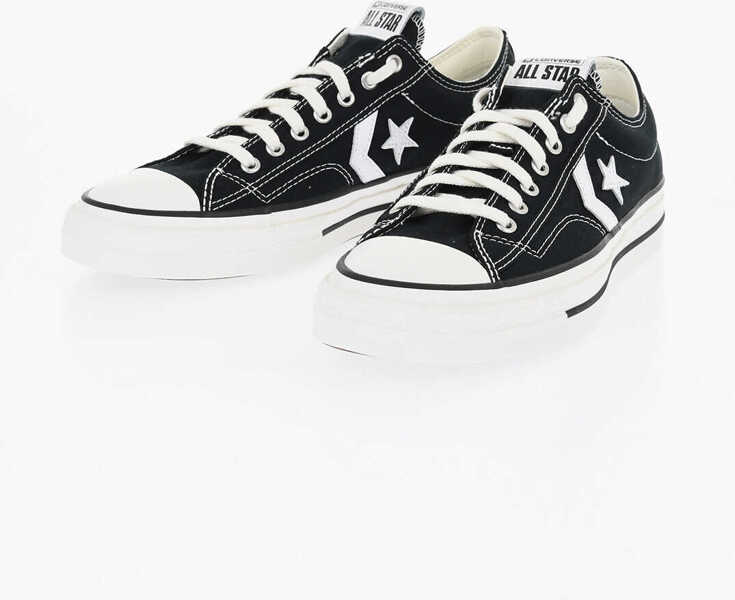 Sneakers Converse All Star Canvas Star Player 76 Low Top Sneakers With Contras Black & White Barbati (BM 17639452) 1