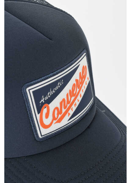 Caciuli Converse Solid Color Trucker Cap With Contrasting Detail Blue Fete (BM 17639488) 3