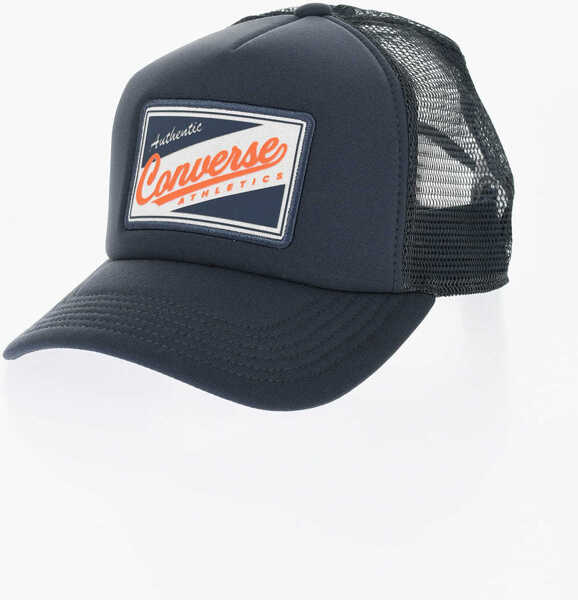 Caciuli Converse Solid Color Trucker Cap With Contrasting Detail Blue Fete (BM 17639488) 1