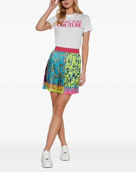 Fuste casual Versace Jeans Couture Outline Baroque Mini Pleated Skirt MULTICOLOUR Femei (BM 17639590) 2