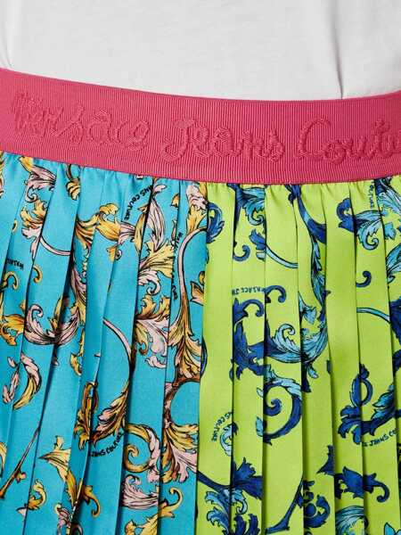 Fuste casual Versace Jeans Couture Outline Baroque Mini Pleated Skirt MULTICOLOUR Femei (BM 17639590) 4