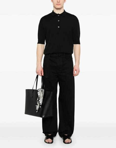 Tricouri Polo Lardini Organic Cotton Polo Shirt BLACK Barbati (BM 17639596) 2