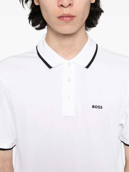 Tricouri Polo Hugo Boss Cotton Polo WHITE Barbati (BM 17639644) 4