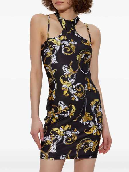 Rochii casual Versace Jeans Couture Mini Dress With Outline Baroque Print BLACK Femei (BM 17639653) 3