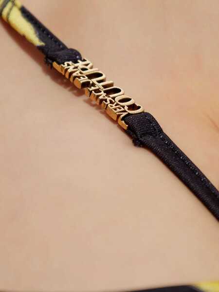 Rochii casual Versace Jeans Couture Mini Dress With Outline Baroque Print BLACK Femei (BM 17639653) 5