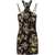 Versace Jeans Couture Mini Dress With "Outline Baroque" Print BLACK