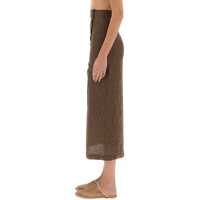 Imbracaminte Dama pagina 251 - Fuste casual ALYSI Micro Stripe Longuette Skirt BROWN Femei (BM 17639722) - B-mall.ro