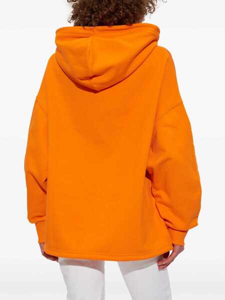 Bluze de trening Versace Jeans Couture Hoodie With Logo And Crystals ORANGE Femei (BM 17639758) 4