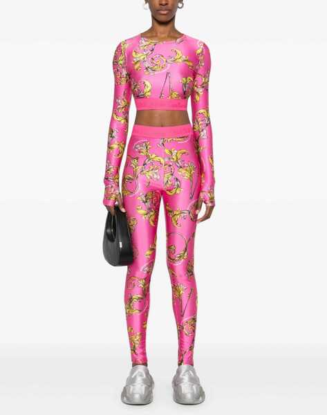 Bluze Versace Jeans Couture Outline Baroque Short Top PINK Femei (BM 17639854) 2