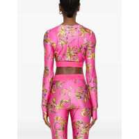 Imbracaminte Versace Jeans Couture Dama - Bluze Versace Jeans Couture Outline Baroque Short Top PINK Femei (BM 17639854) - B-mall.ro