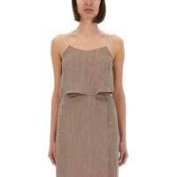 Bluze "Micro Stripe" Top With Laces Femei