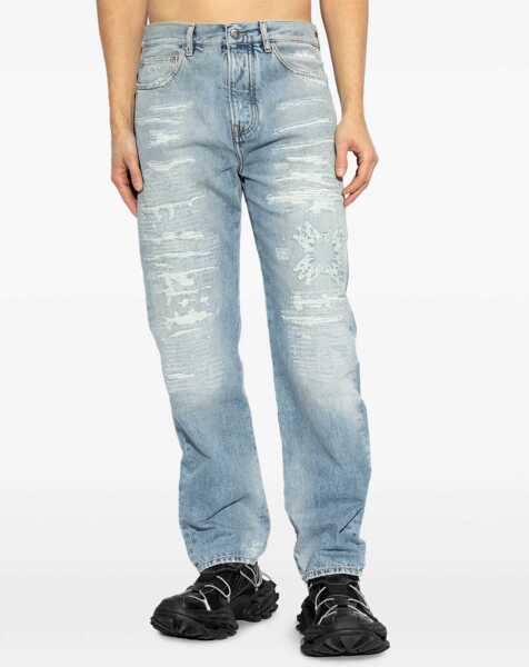 Blugi AMIRI Ma Quad Repaired Jeans LIGHT BLUE Barbati (BM 17640358) 3