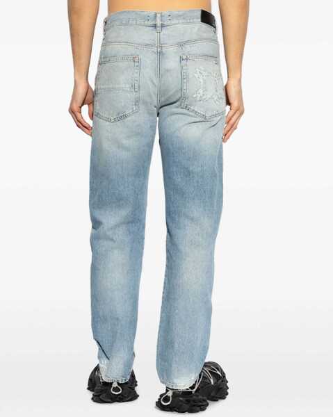 Blugi AMIRI Ma Quad Repaired Jeans LIGHT BLUE Barbati (BM 17640358) 4