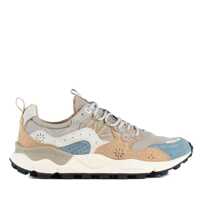 Sneakers Flower Mountain Yamano 3 Dark Grey And Beige Suede And Nylon Sneakers Barbati