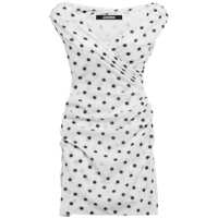 Rochii 'The Rita' White Dress With V-Neck And Polka Dot Motif In Cotton Woman Femei