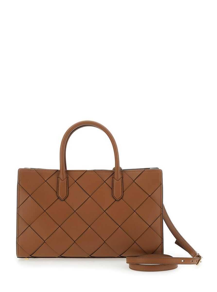Genti de mana Michael Kors Michael Kors Calf Leather Shopping Bag In Brown BROWN Femei (BM 17642454) 2