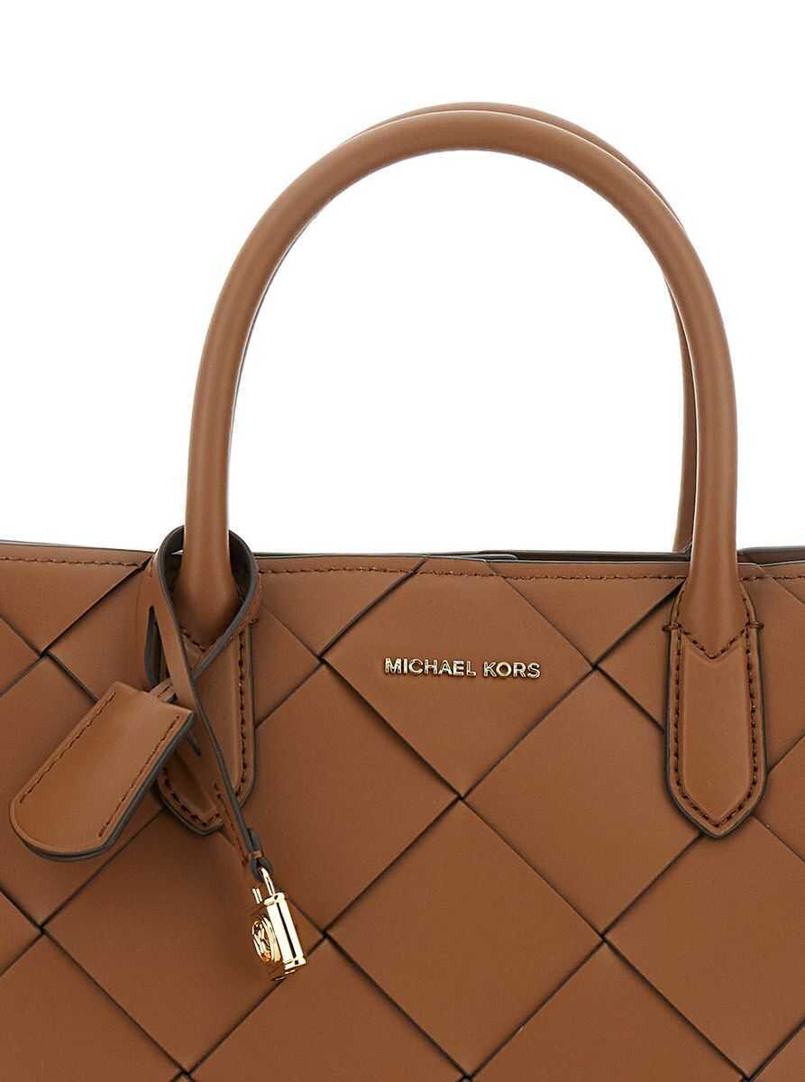 Genti de mana Michael Kors Michael Kors Calf Leather Shopping Bag In Brown BROWN Femei (BM 17642454) 3