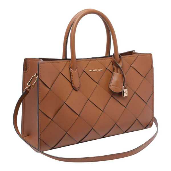 Genti de mana Michael Kors Michael Kors Calf Leather Shopping Bag In Brown BROWN Femei (BM 17642454) 4