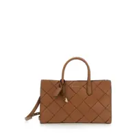 Genti de mana Michael Kors Calf Leather Shopping Bag In Brown Femei