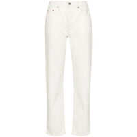 Pantaloni casual Levi'S 501 Crop Ecru Booper No Damage Clothing Femei
