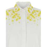 Camasi MSGM Dama - Camasi MSGM White Shirt With Classic Collar And Front Embellishment In Fabric Woman WHITE Femei (BM 17642514) - B-mall.ro