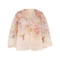 Bluze Zimmermann Linen And Silk Blend Blouse Femei