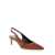 PLAIN 'Luisa' Brown Slingback Pumps With Low Heel In Suede Woman BROWN