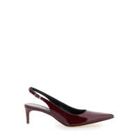 Pantofi cu toc 'Luisa' Bordeaux Slingback Pumps With Low Heel In Patent Leather Woman Femei