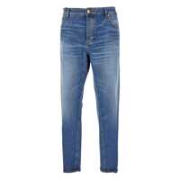 Blugi 'Reggae' Blue Jeans With Tapered Leg And Logo Patch On The Rear In Denim Man Barbati