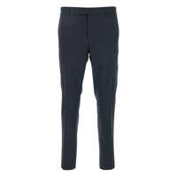 Pantaloni 'Dieci' Blue Pants With Belt Loops And Logo Plaque On The Rear In Cotton Blend Man Barbati