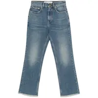 Blugi Golden Goose Embroidered Patch Cropped Jeans Femei