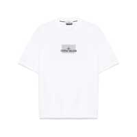 Tricouri Stone Island T-Shirt Combed Organic Cotton Jersey With 'Grid' Print Barbati