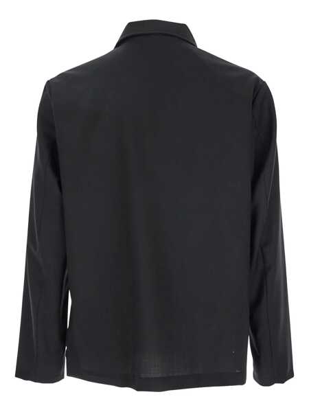 Geci LOW BRAND Black Jacket With Classic Collar And Patch Pockets On The Front In Wool Man Black Barbati (BM 17648826) 2