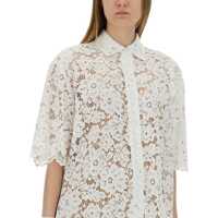 Imbracaminte Michael Kors Dama - Camasi Michael Kors Michael Kors Floral Lace Shirt WHITE Femei (BM 17649432) - B-mall.ro