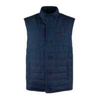 Geci Fay Fay Blue Quilted Linen Canvas Vest