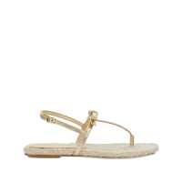 Balerini 'Felicity' Metallic Thong Sandals With Adjustable Strap Closure In Leather Woman Femei