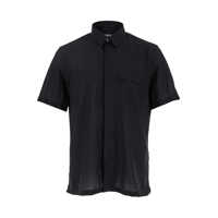 Camasi Black Shirt With Classic Collar And Front Concealed Button Closure In Fabric Man Barbati