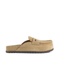 Pantofi cu toc Ash Beige Suede Sabot Femei