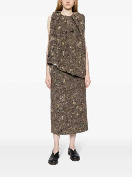 Topuri UMA WANG Uma Wang T-Shirts & Tank Tops BROWN Femei (BM 17651226) 2