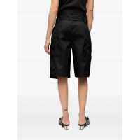 Pantaloni casual Ganni Dama - Pantaloni casual Ganni Ganni Nylon Cargo Shorts Black Femei (BM 17651322) - B-mall.ro